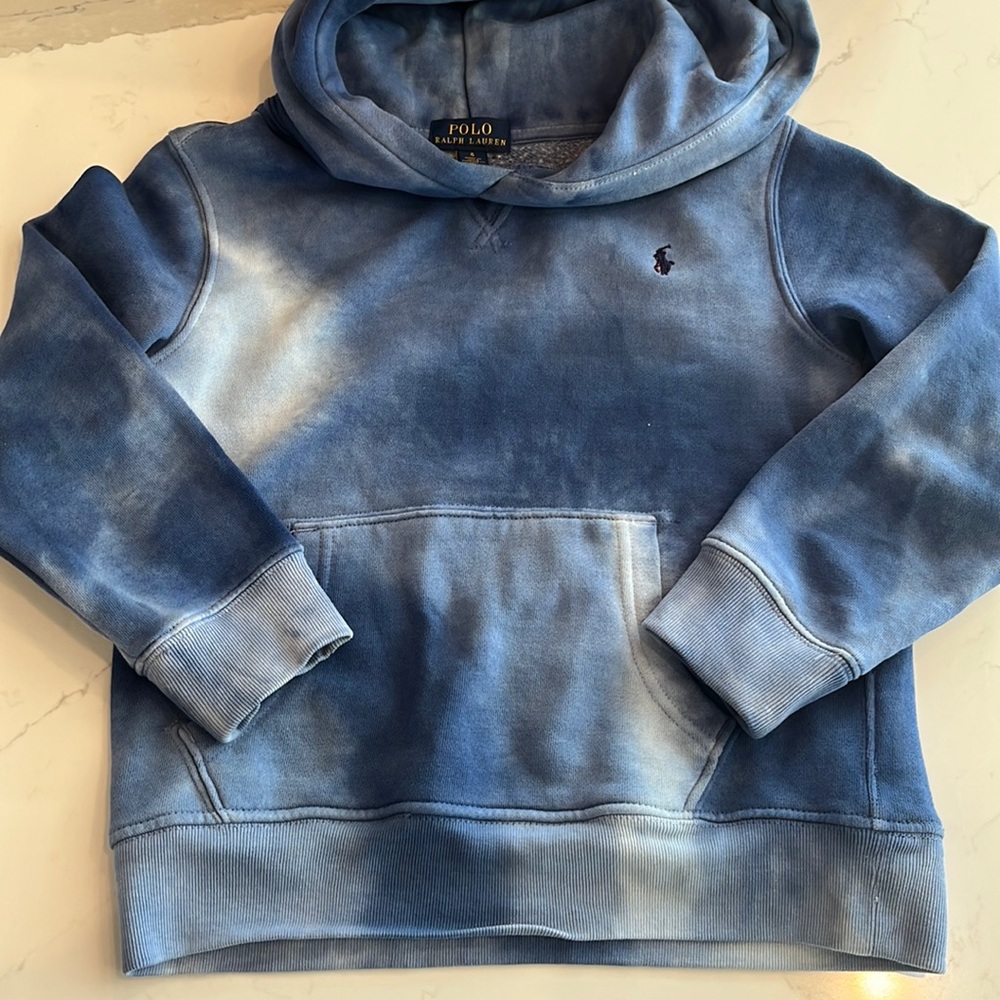 Polo Ralph Lauren boys tie dye fleece hoodie blue tie dye
